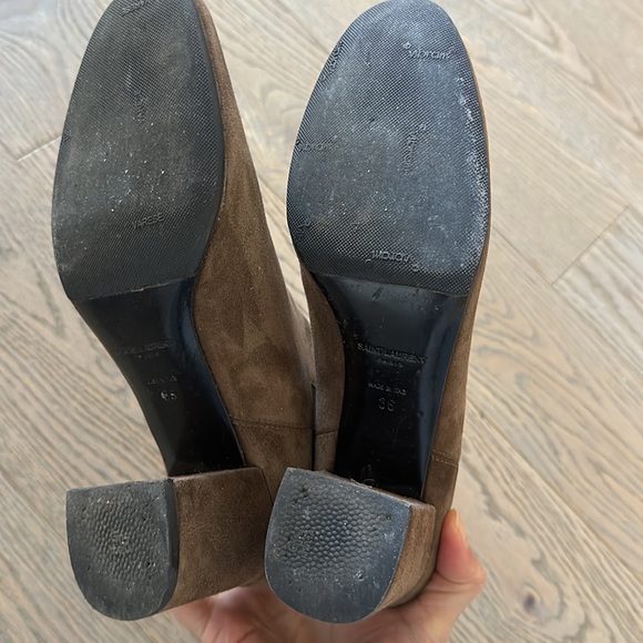 SAINT LAURENT BROWN SUEDE BOOTS 36 - Picture 6 of 8